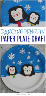 Movable Penguin Paper Plate Craft Paper Plate Crafts Winter Crafts For Kids January Crafts