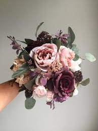 Fall Wedding Bouquet Purple Bridal Bouquet Silk Wedding Etsy Fall Wedding Bouquets Purple Bridal Bouquet Fall Silk Wedding Bouquets
