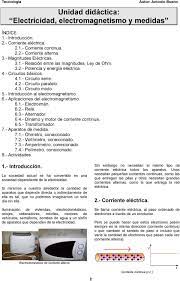 Unidad Didactica Electricidad Electromagnetismo Y Medidas Pdf Descargar Libre