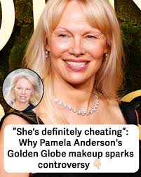 She's definitely cheating”: Pamela Anderson's Golden Globes makeup sparks  controversy (link in the comments)