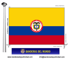 El escudo de la bandera de colombia de guerra está bordeado igualmente de unos 5 cm de terciopelo rojo en el cual están grabadas en oro las letras que nombran la tropa o el cuerpo al que pertenece. Bandera Colombia Con Escudo Banderas Del Mundo Banderas Y Mastiles Banderas Publicitarias