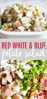 Red White Blue Potato Salad Recipe Potato Salad Blue Cheese Potato Salad Blue Potatoes