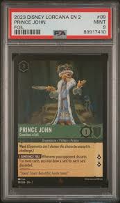 Disney Lorcana Prince John Greediest of All 89/204 Foil Errata PSA 9