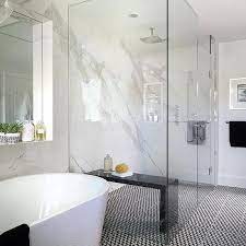 Marble is easy to care for if you use the correct cleaning products and tools. Freestanding Black Marble Waterfall Shower Bench Design Ideas