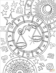 Printable adult coloring pages coloring pages to print coloring book pages zodiac signs colors signo libra colorful drawings book of shadows digital stamps cute art. Pin On My Art