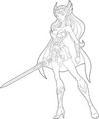 Adora is he man's sister. Catra From She Ra Coloring Pages Learny Kids