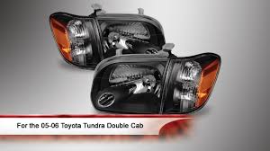 When you buy your led headlight conversion kit you know you're getting the best headlight. 05 06 Toyota Tundra Double Cab 4 Door Oem Style Headlights Corner Lights Youtube