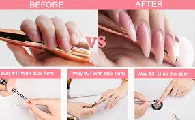 Apply gel base coat and cure for 30 seconds. Gershion Polygel Nail Kit 30 Ml Poly Nail Gel Extension Gel Nails Diy For Beginners At Home All In One Kit Gift Set Trendy Nail Art French Kit Amazon De Beauty