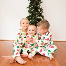 Baby Holiday Pajamas Red Green Trees