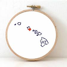 Discount99.us has been visited by 1m+ users in the past month Hawaii Map Cross Stitch Pattern With A Heart For Honolulu Studio Koekoek
