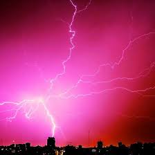 Rosy Lightning Strike Lightning Strikes Lightning Poster Wall Art