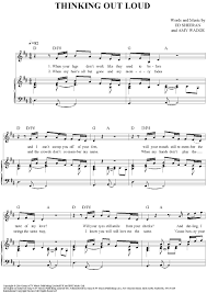 Thinking Out Loud Sheet Music Violin Music Piano Music