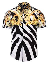 Free shipping on many items | browse your favorite brands | affordable prices. Pizoff Men S Short Sleeve Luxury Print Dress Shirt Al003 46 Designer Clothes For Men Printed Dress Shirts Designer Suits For Men