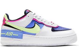 Nike Air Force 1 Shadow White Sapphire Barely Volt W In 2020 Nike Air Shoes Nike Shoes Air Force Cute Nike Shoes