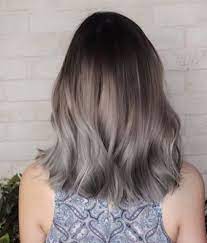 Then, style it with loose beach waves and ash grey ombre color for a modern and. 49 New Ideas For Hair Gray Highlights Ombre Grey Ombre Hair Color Ombre Hair Short Ombre Hair