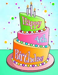 I hope you feel cool now while you are a complete man. Happy 4th Birthday Primary Writing Tablet For 4 Year Old Kids Learning To Write 65 Sheets