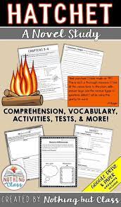 Hatchet Novel Study Unit Hatchet Novel Study Novel Study Units Novel Studies