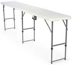 8 5 Folding Table Height Adjustable White In 2020 Adjustable Table Adjustable Height Table Folding Table