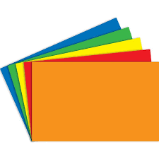 Note cards are available flat, folded and panel in many sizes and colors. Index Cards