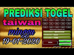 Prediksi Togel Taiwan Pool Minggu Malam 19 01 2020 Rumus Harian Togel 2d 3d 4d Youtube