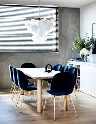 a visionary penthouse in st kilda dining chairs dining room blue velvet dining chairs