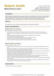 Medical science liaison cover letter. Medical Science Liaison Resume Samples Qwikresume