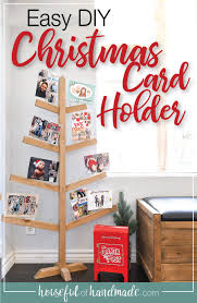 Download my template (comes in both svg and pdf), grab your supplies, and follow my instructions to make your own totally awesome, diy christmas card holder. Christmas Tree Christmas Card Holder Houseful Of Handmade