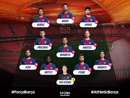 Barcelona's home team takes on the visiting side athletic club bilbao at the camp nou stadium in barcelona, spain on 31 january 2021, sunday in the spanish la liga competition. Viva Barca Official Lineup Athletic Club Bilbao Vs Fc Facebook