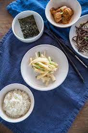 Doraji Namul Sauteed Bellflower Root Recipe Korean Side Dishes Korean Food Side Dishes Korean Kitchen