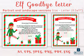 Download Elf Letter Elf Goodbye Letter Graphic By Ok Design Creative Fabrica SVG Cut Files