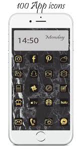 100 App Icons Black Gold Black Ios 14 App Covers Black Iphone App Icons Iphone Home Screen Ios14 Icon Pack App Icon App Covers Iphone Apps