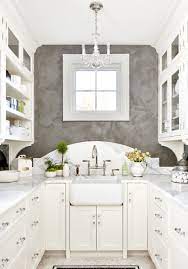 Gray cabinets what color walls. White Galley Kitchen Small Kitchen Ideas Scene Therapy