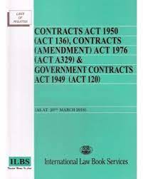 (1) this act may be cited as the *contracts act 1950. Contracts Act 1950 Act 136 Contracts Amendment Act 1976 Act A329 Government Contracts Act 1949 Act120 As At March 18