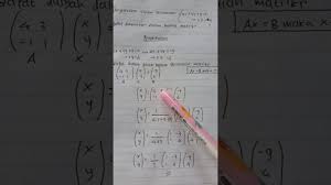 Sistem Persamaan Linear Dua Variabel Dapat Dinyatakan Dalam Persamaan Matriks Sartika