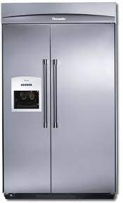 Browse a wide selection of thermador refrigerators at abt. Thermador Kbudt4860a 48 Inch Built In Side By Side Refrigerator With External Ice Water Dispenser Adjustable Frameless Glass Shelves Electronic Controls Stainless Steel Professional Handle