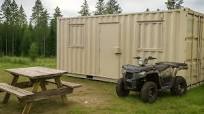 Prefab Shipping Container Cabin For Hunting Camp, Bunker or Guest House
