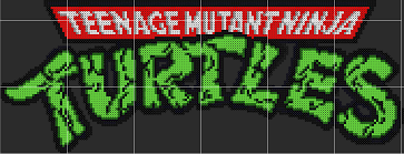 Tmnt Logo Sprite Template By D1a13lo D7wzmu4 Png 4375 1675 Tmnt Sprite Pixel Art Grid