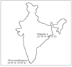 Get thiruvananthapuram's weather and area codes, time zone and dst. Map Of India Showing The Locations Of The Co Measurement Sites Download Scientific Diagram