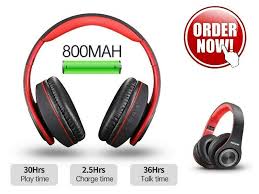 Wireless Home Office Bluetooth Headphones Over Ear Headset V5 0 Black And Red Unbranded In 2020 Headphones Bluetooth Headphones Bluetooth Headphones Wireless