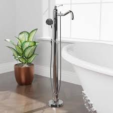 Installing freestanding tub faucet on concrete slab. Kendall Freestanding Tub Faucet With Hand Shower Magnus Home Products