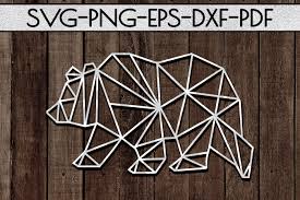 Download Geometric Bear Svg Cutting File Nursery Papercut Dxf Pdf By Mulia Designs Thehungryjpeg Com