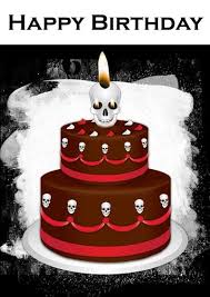Gothic Cake Birthday Card My Free Printable Cards Com Auguri Di Buon Compleanno Buon Compleanno Compleanno Divertente