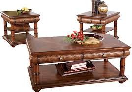 Cindy Crawford Home Key West Tan 3 Pc Table Set 799 97 Cocktail Table 50l X 28w X Cindy Crawford Home At Home Furniture Store Affordable Furniture Stores