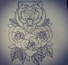 One of the most unique things about flower tattoos is that they can bear such specific and distinct meanings depending on the type of flower one gets tattooed. Cute For California Bear And Roses Bear Tattoos Bear Tattoo Knee Tattoo