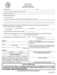 separation notice form - Koto.npand.co