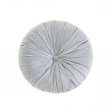 Light Grey Velvet Round Button Tufted Pillow Cushion My New Room