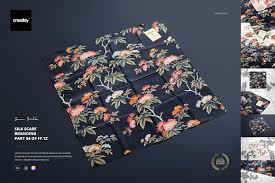 Silk Scarf Branding Mockup Set In 2020 Branding Mockups Branding Template Graphic Design Studios
