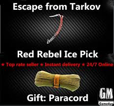 Escape From Tarkov Eft Red Rebel Ice Pick Gift Paracord New Patch 0 12 9 Ebay The stores you need to go to are avokado, kostin, trend, dino clothes, and top brand. ebay