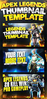 Apex Legends Thumbnail Template Pack Youtube Thumbnail Youtube Design Thumbnail Design If you see something you like, just click on the template to start designing. apex legends thumbnail template pack