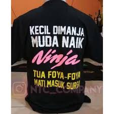 Ninja yang lebih buruk dari ninja pengkhianat desa adalah ninja yang membiarkan temannya dalam bahaya.!!! Kaos Ninja Kecil Dimanja Tua Foya Foya Mati Masuk Surga Combed 20s Shopee Indonesia